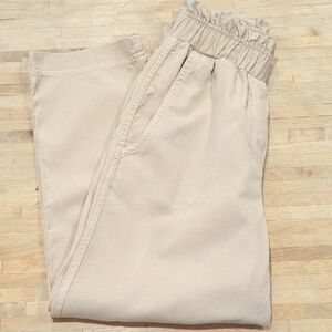 Aritzia Babaton Tan Pants Paper Bag Waist Size XS